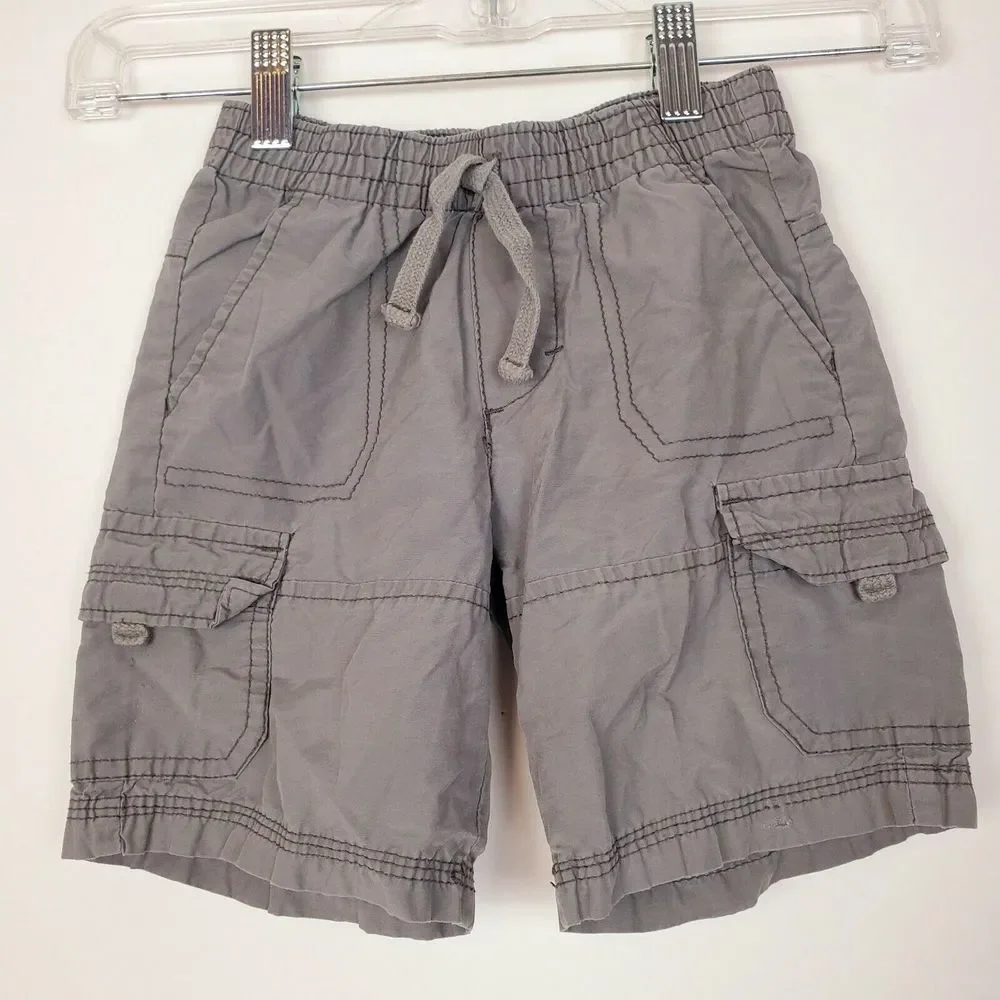 Old Navy Toddler‎ Boys Cargo Shorts Drawstring Grey Size 3T